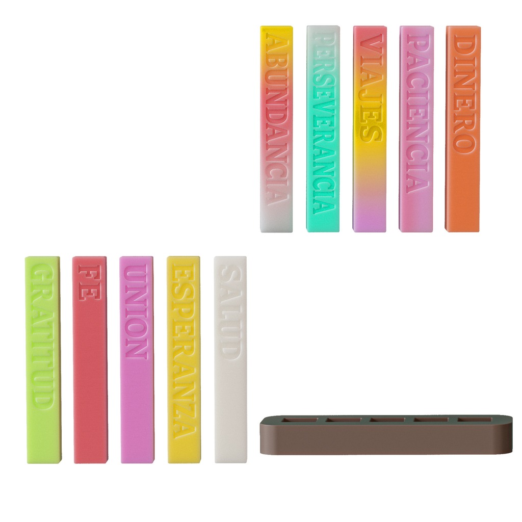 Art Craft Course - Long Strip Candle Mold Clear Patterns