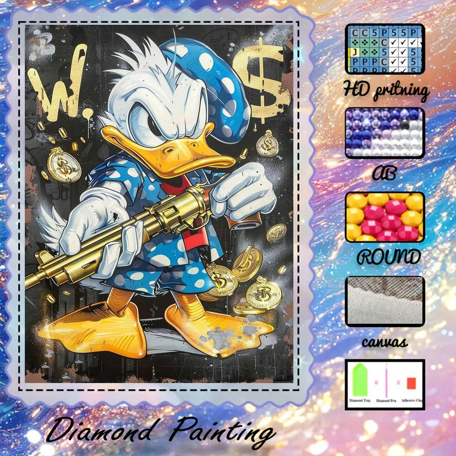 Art Craft Duck - 1 piece - Potdemiel-5D-DIY - Flocking