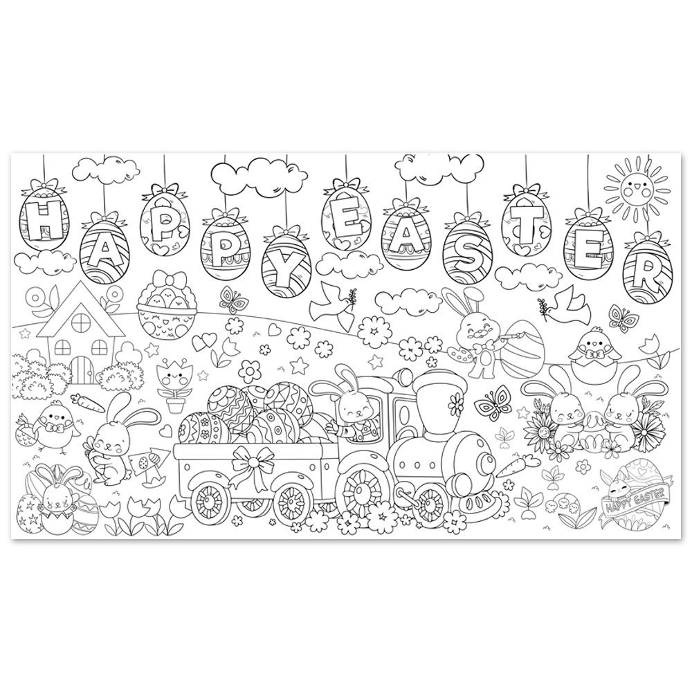 Art Craft Doodle - DIY Easter Giant Coloring Poster Cartoon