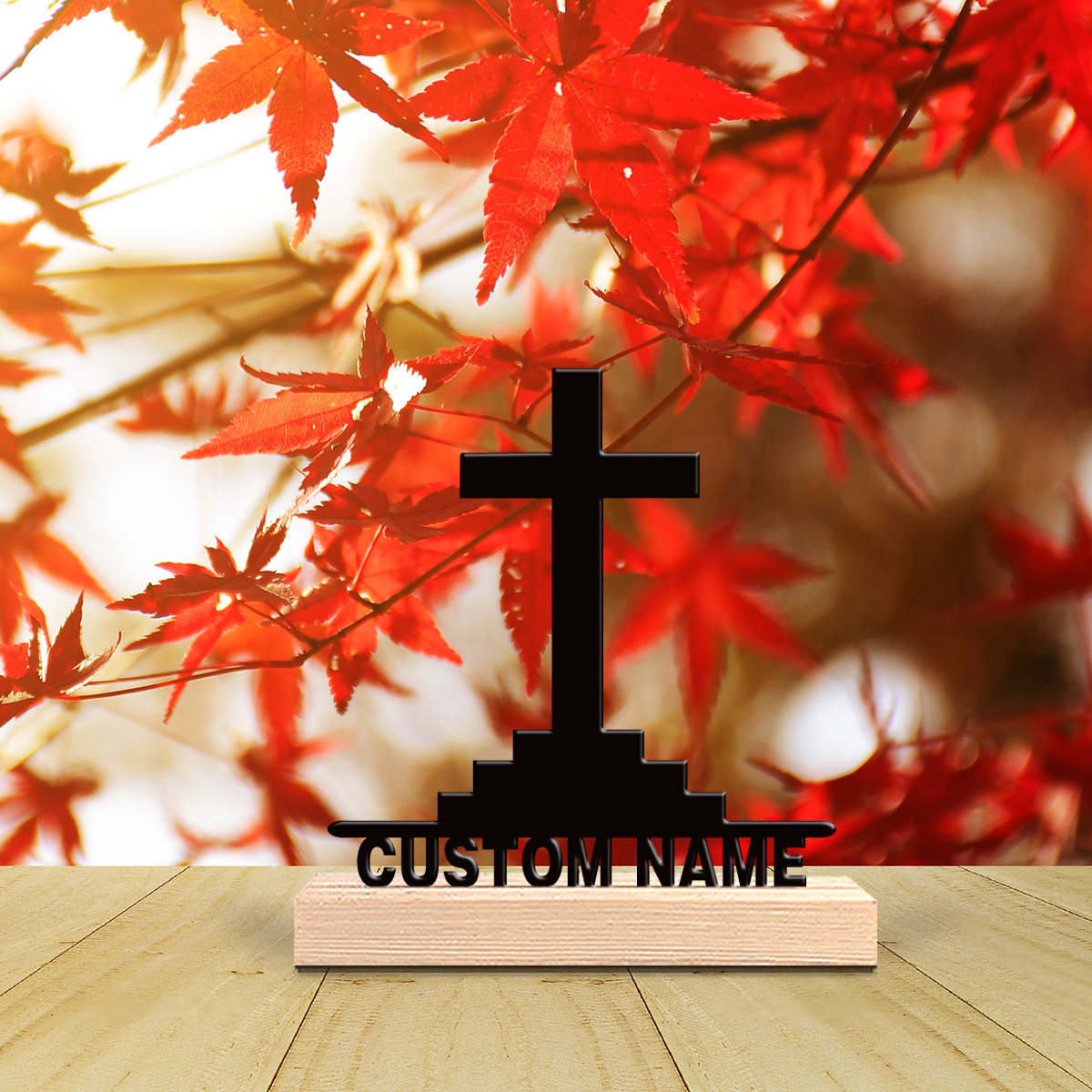 Art Craft Simple - 1pc Simple Holy Cross Custom Text