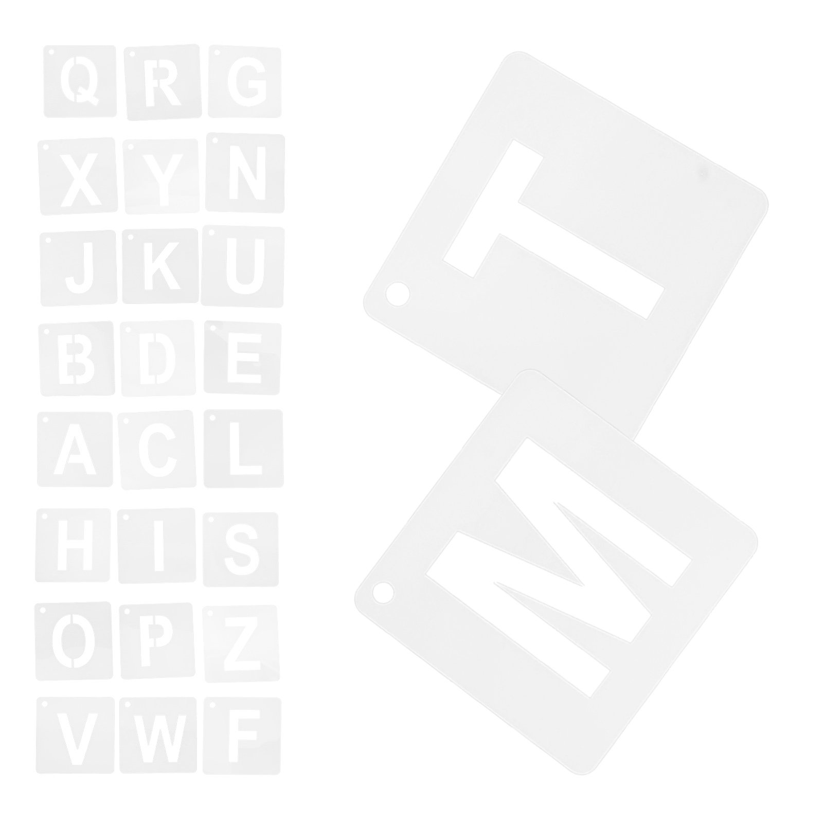 Art And Craft Letter Z - 1Set Easy Clean Plastic Alphabet Stencils