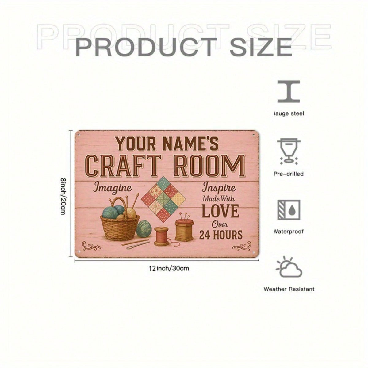 1PC Tin Sign Craft Room Decor  - Art Craft Workshop incelemesi ve fiyatı