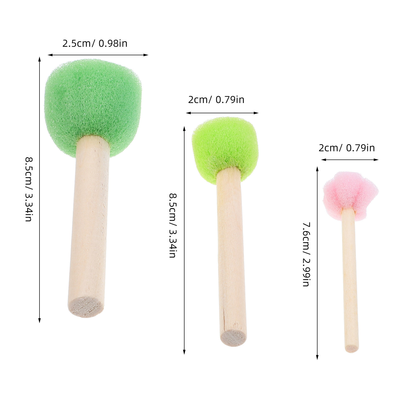 5Pcs Kids Sponge Brush Paintin - Art Craft Doodle incelemesi ve fiyatı
