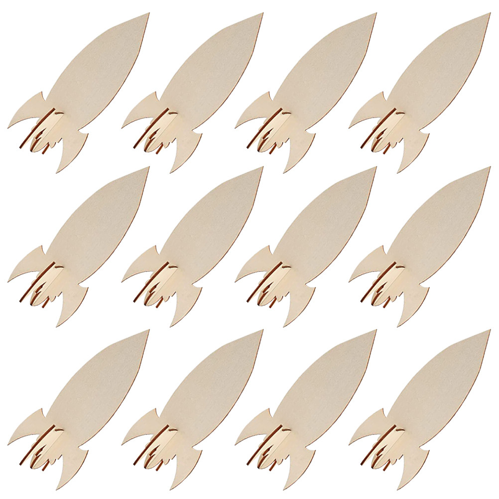 1Set Unfinished Wooden Rocket  - Art And Craft Rocket incelemesi ve fiyatı
