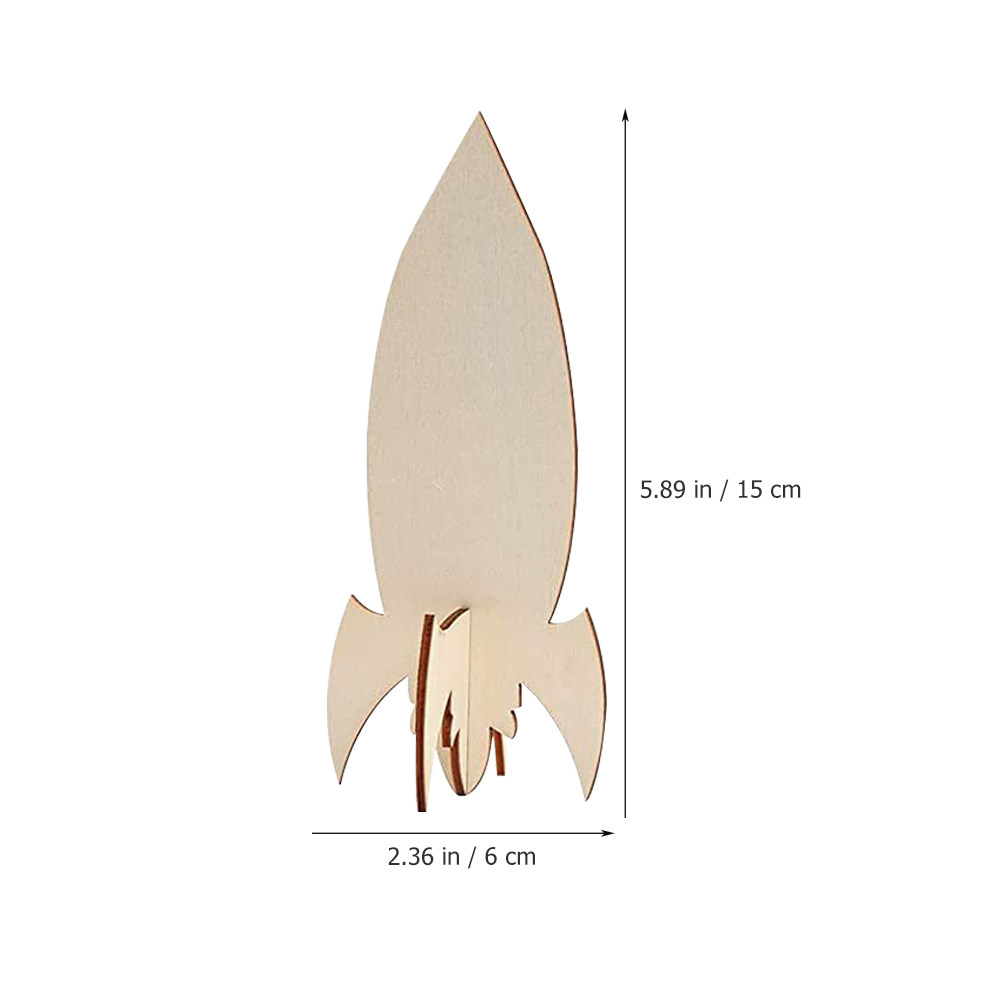 1Set Unfinished Wooden Rocket  - Art And Craft Rocket incelemesi ve fiyatı