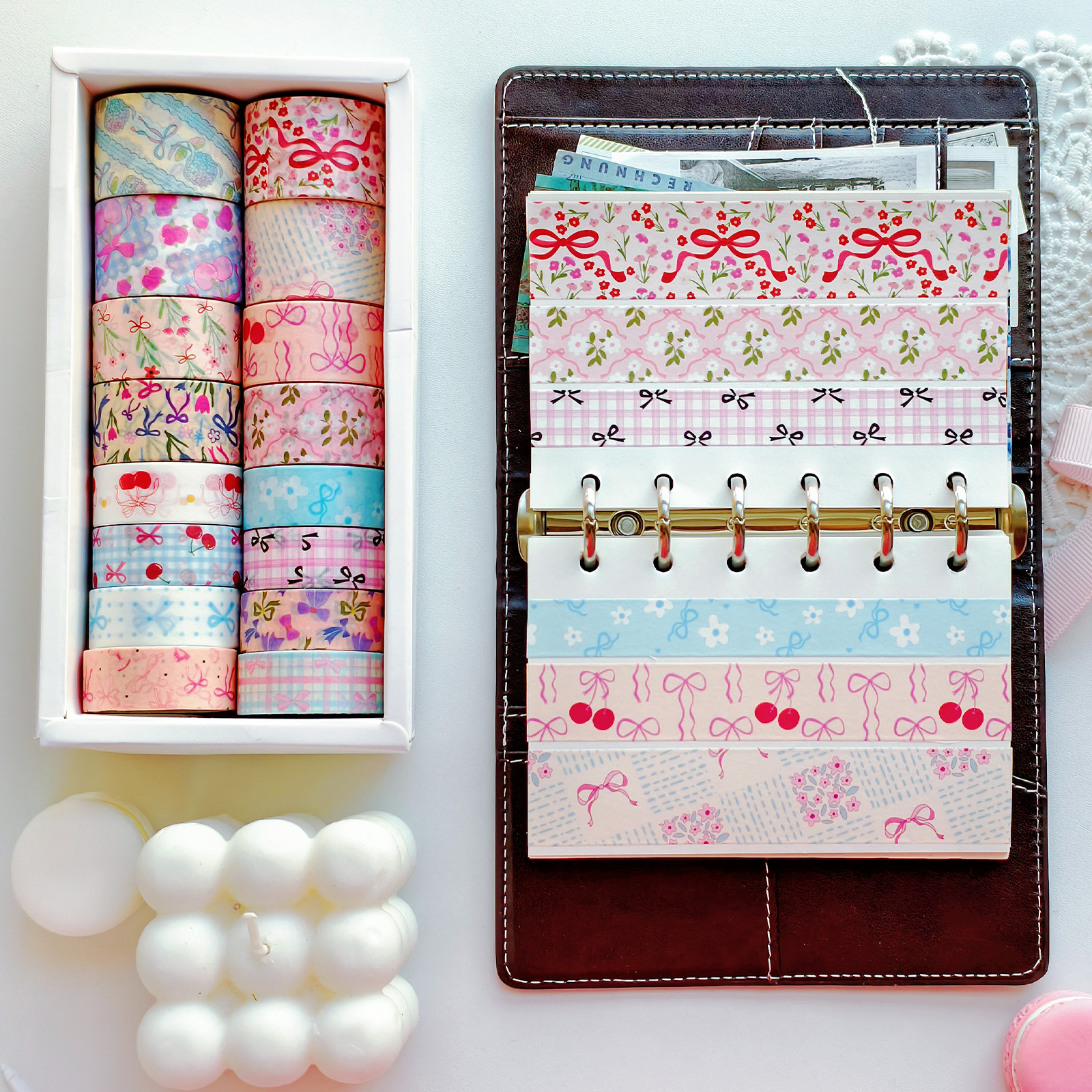 16 Rolls Pink Bow Washi Tapes  - Art Craft Journals incelemesi ve fiyatı