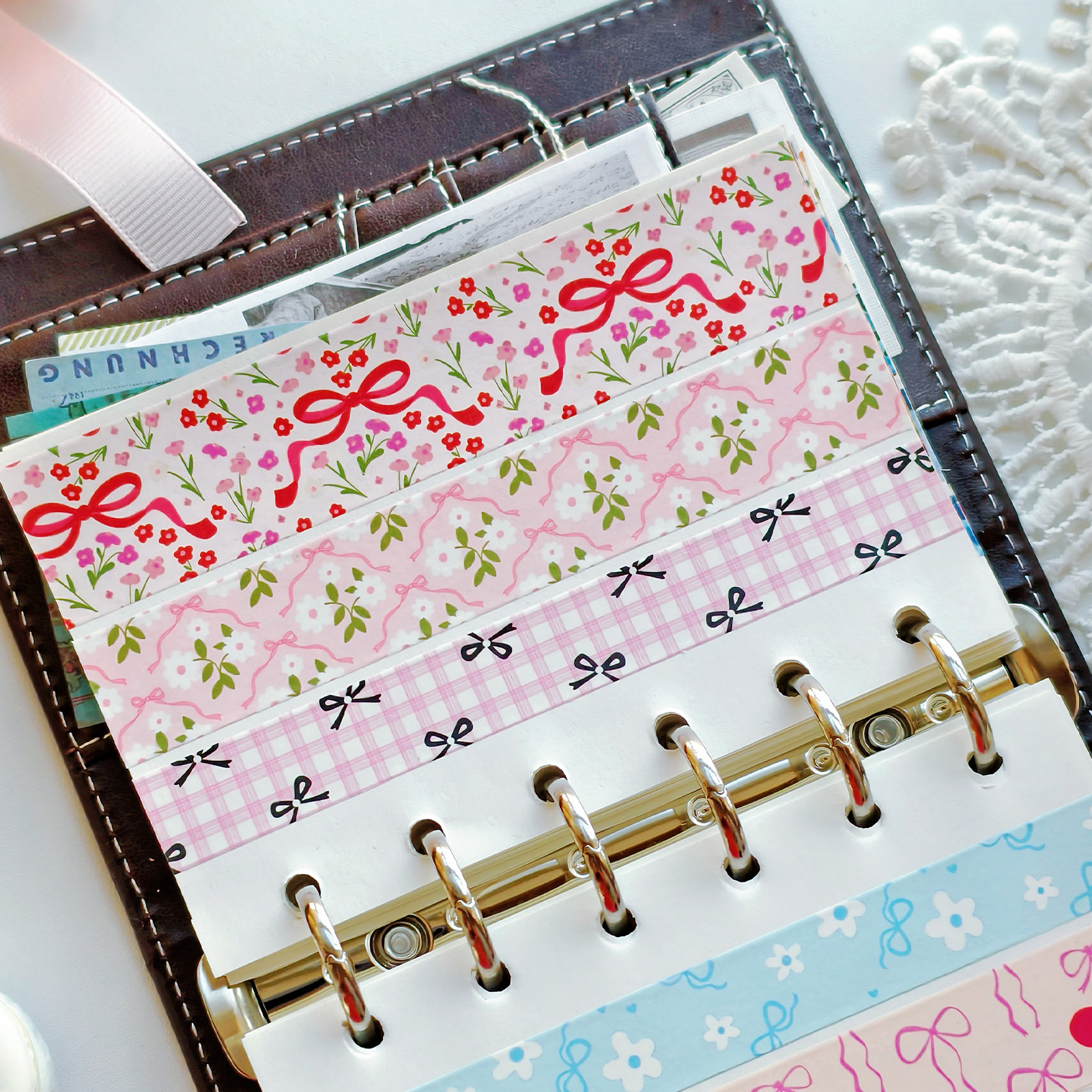 16 Rolls Pink Bow Washi Tapes  - Art Craft Journals incelemesi ve fiyatı