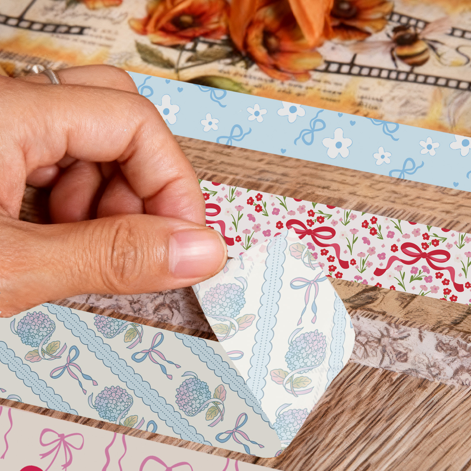 16 Rolls Pink Bow Washi Tapes  - Art Craft Journals incelemesi ve fiyatı