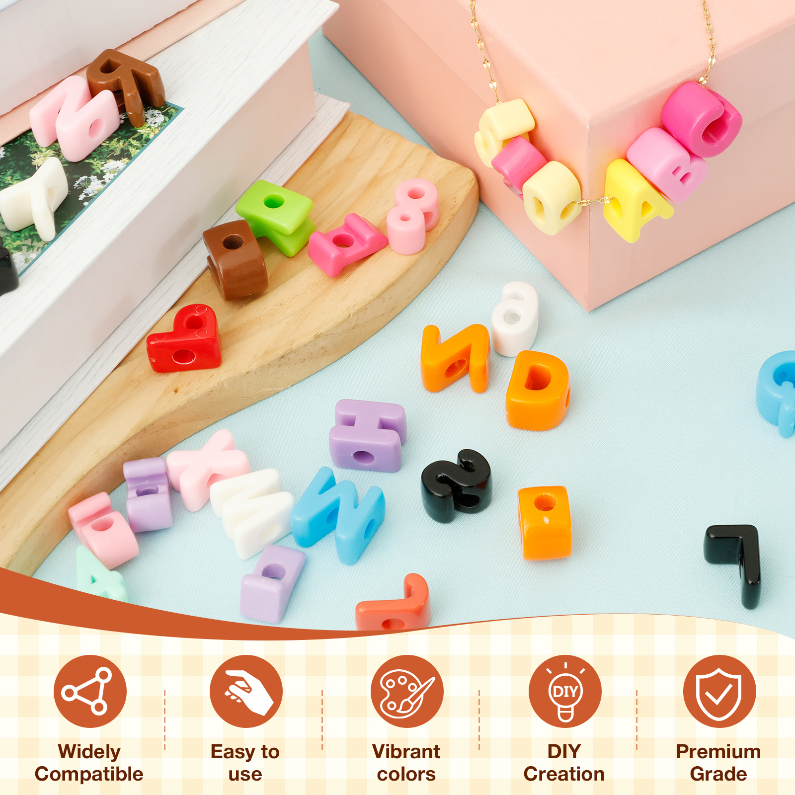 36/108Pcs 6mm Hole Chunky Acry - Art And Craft Letter Z incelemesi ve fiyatı