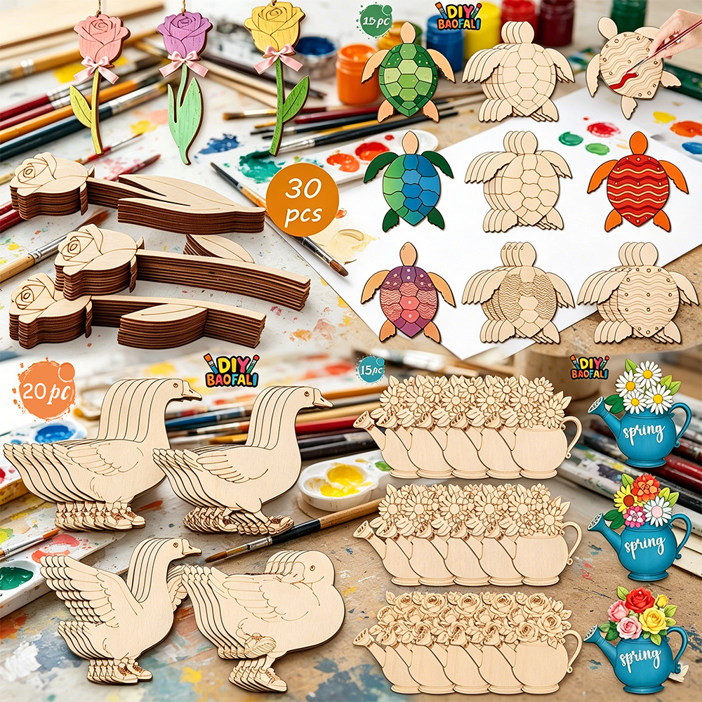 15/20pcs DIY Unfinished Crafts - Art Craft Duck incelemesi ve fiyatı