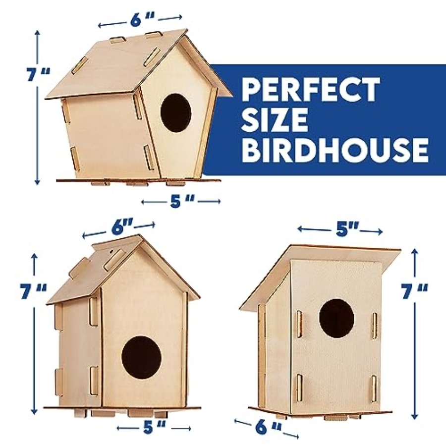 Kit - Unfinished Wood Bird Hou - Art & Craft Paper Ideas For Kids incelemesi ve fiyatı