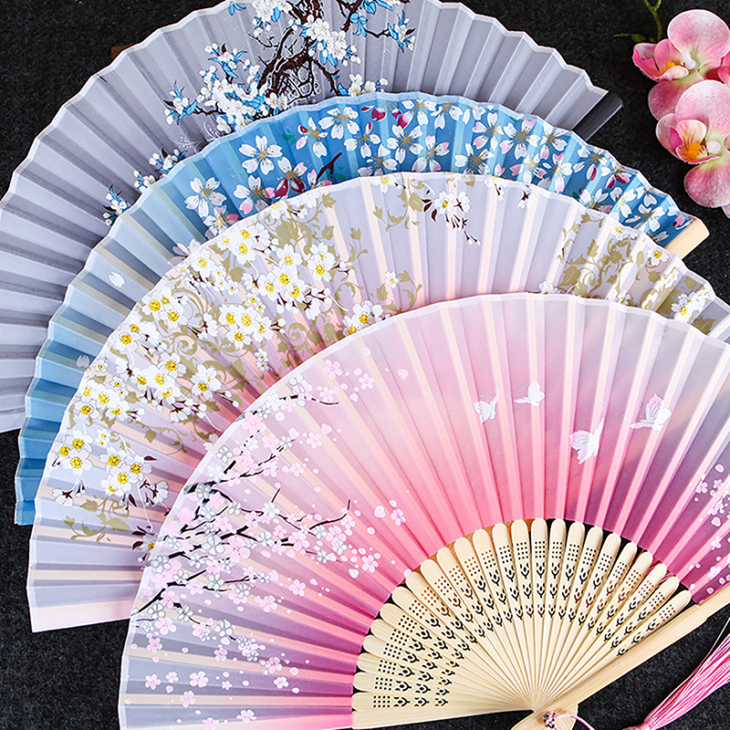 Vintage Style Silk Folding Fan - Art Craft And Cloth incelemesi ve fiyatı