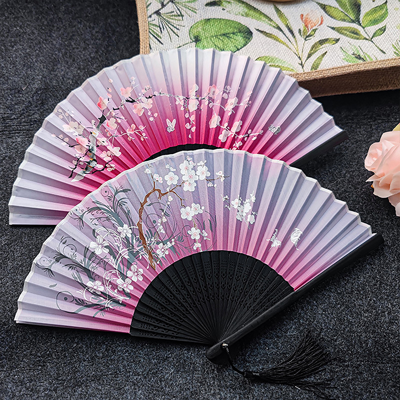 Vintage Style Silk Folding Fan - Art Craft And Cloth incelemesi ve fiyatı
