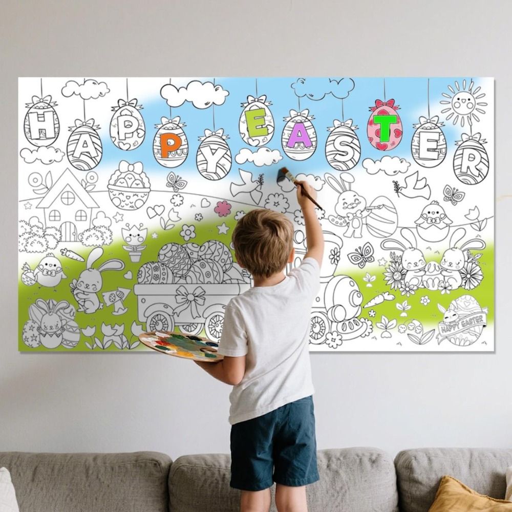 DIY Easter Giant Coloring Post - Art Craft Doodle incelemesi ve fiyatı