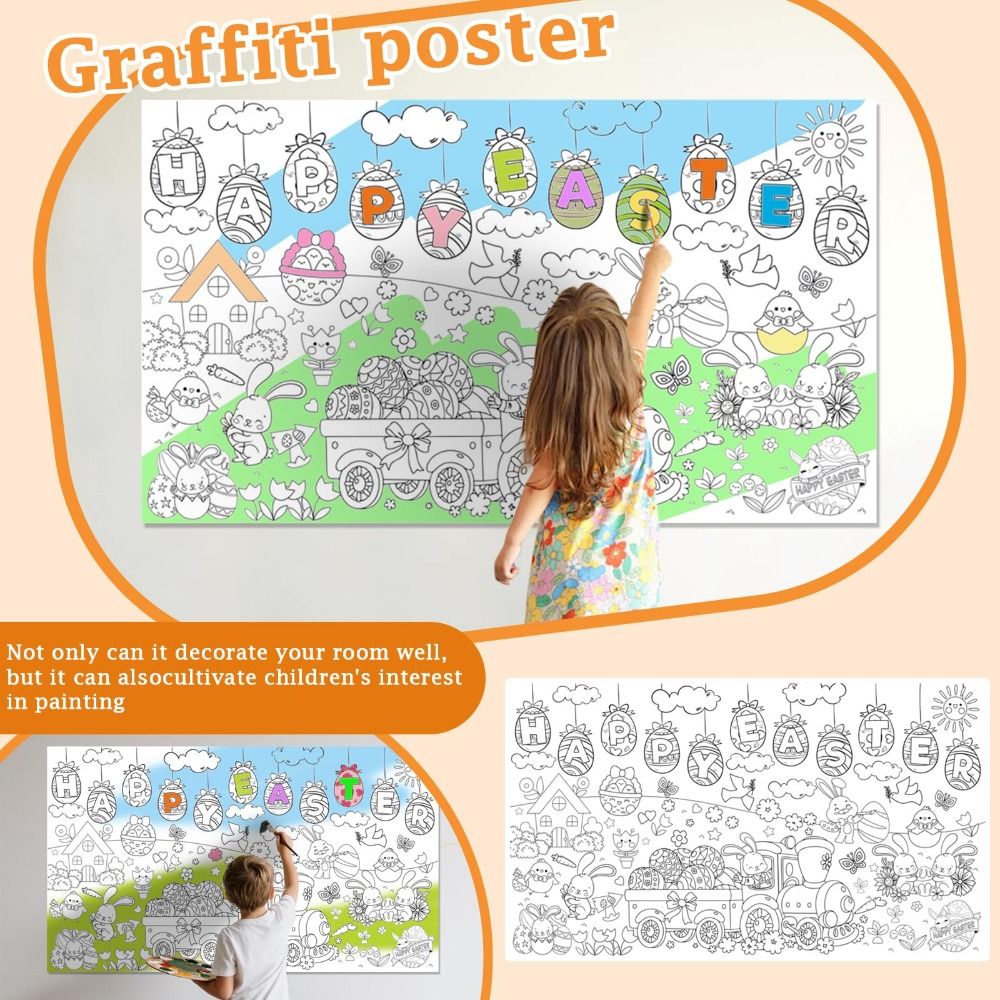 DIY Easter Giant Coloring Post - Art Craft Doodle incelemesi ve fiyatı