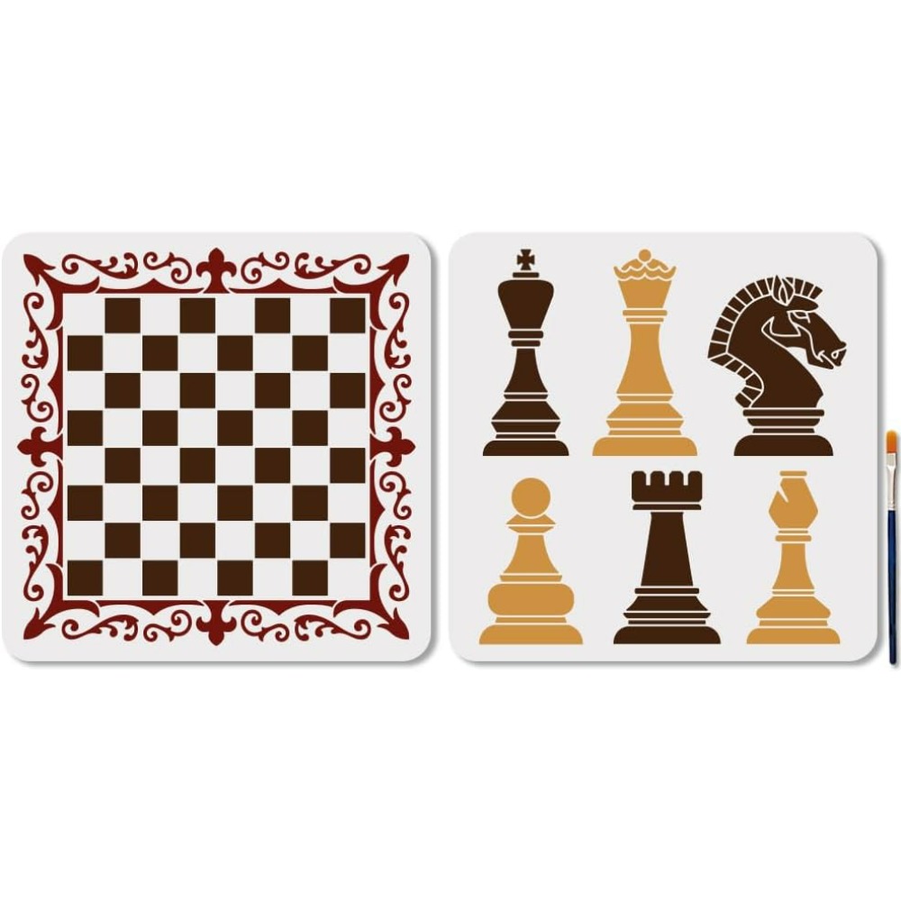 2Pcs Chess Pieces Stencil Lace - Queen Art Craft incelemesi ve fiyatı