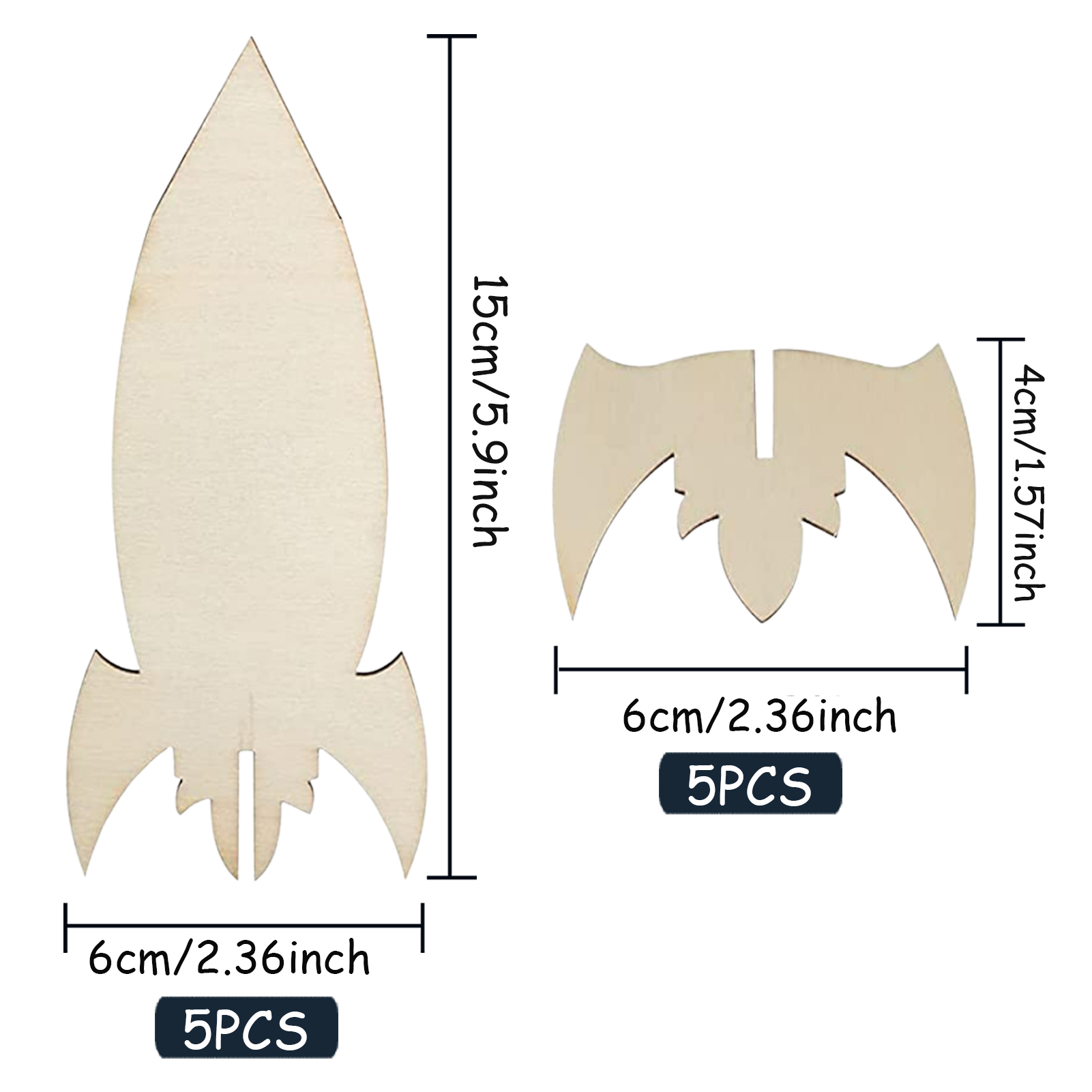 5PCS/10PCS wooden rockets DIY  - Art And Craft Rocket incelemesi ve fiyatı