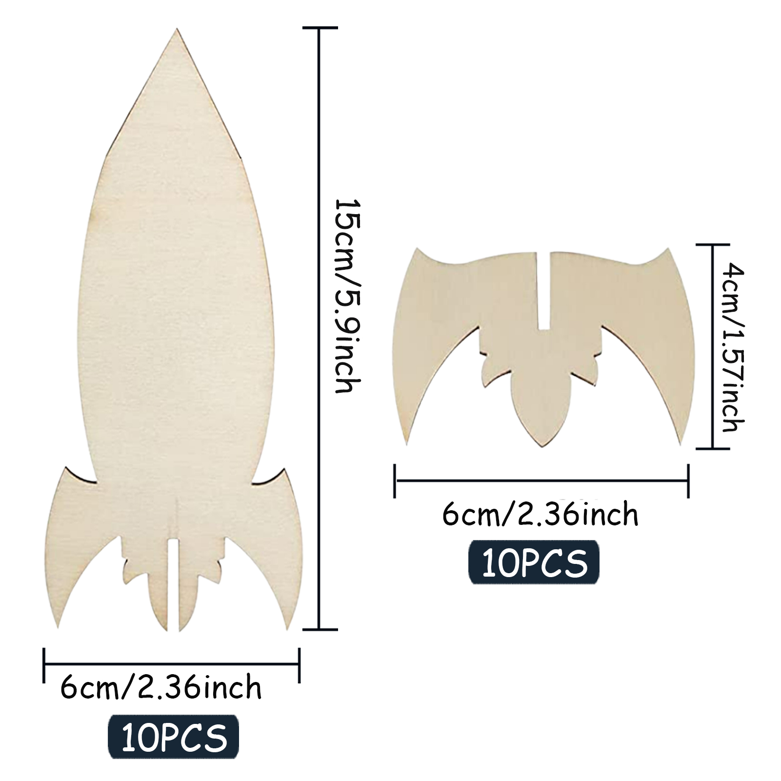 5PCS/10PCS wooden rockets DIY  - Art And Craft Rocket incelemesi ve fiyatı