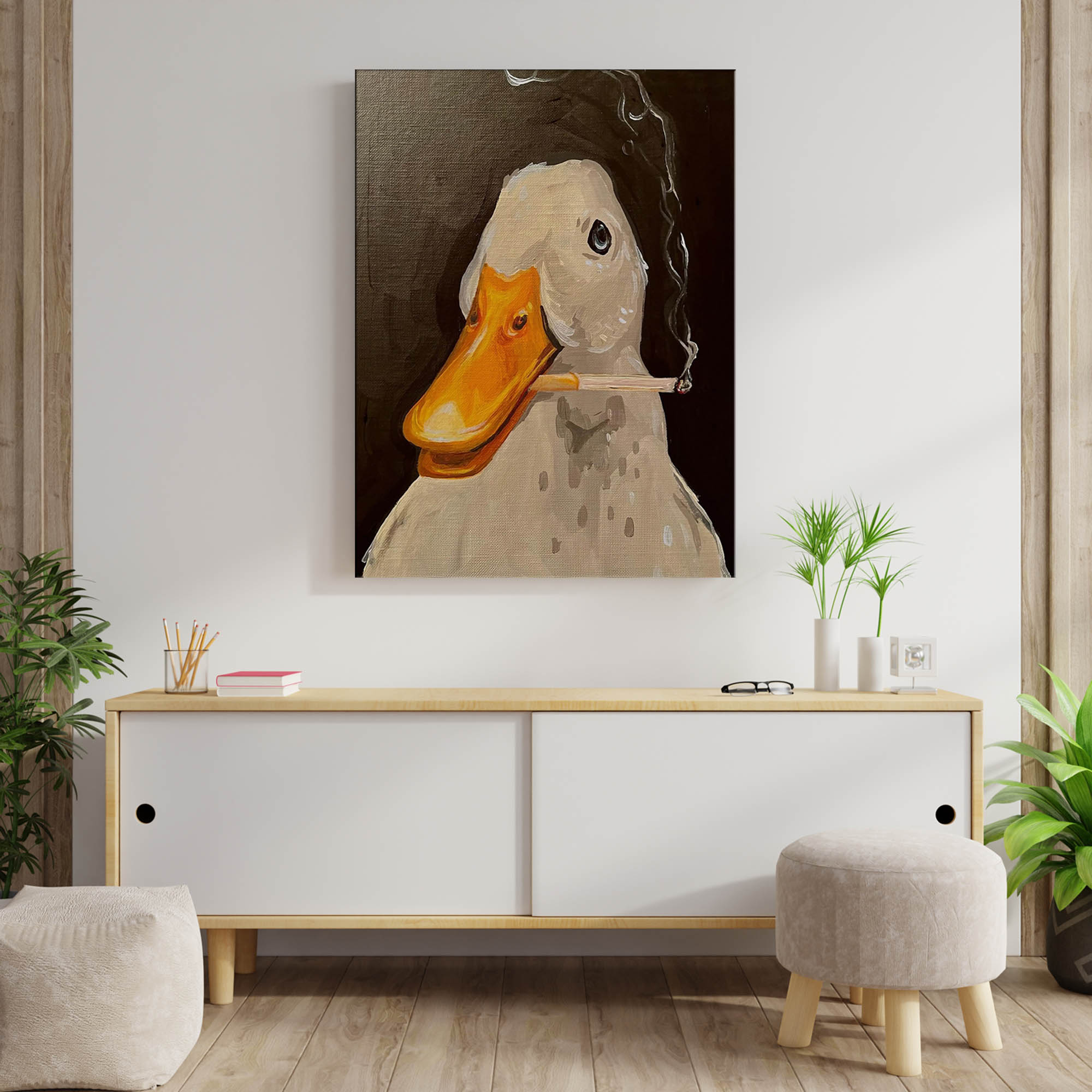 Duck Fun Illustration Canvas W - Art Craft Duck incelemesi ve fiyatı