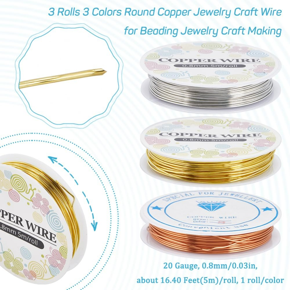 12.8M Copper Jewelry Wire 0.8m - Art Craft Wire incelemesi ve fiyatı