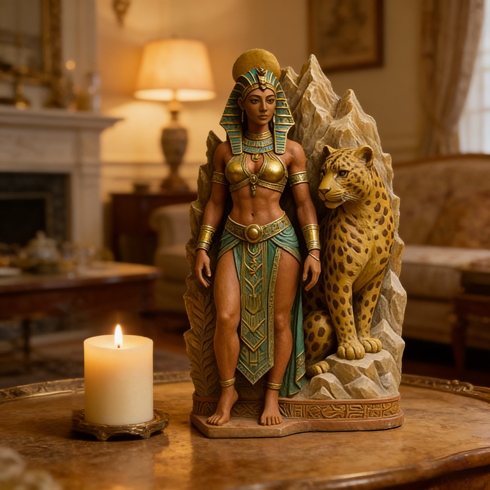 3D Egyptian Queen With Leopard - Queen Art Craft incelemesi ve fiyatı