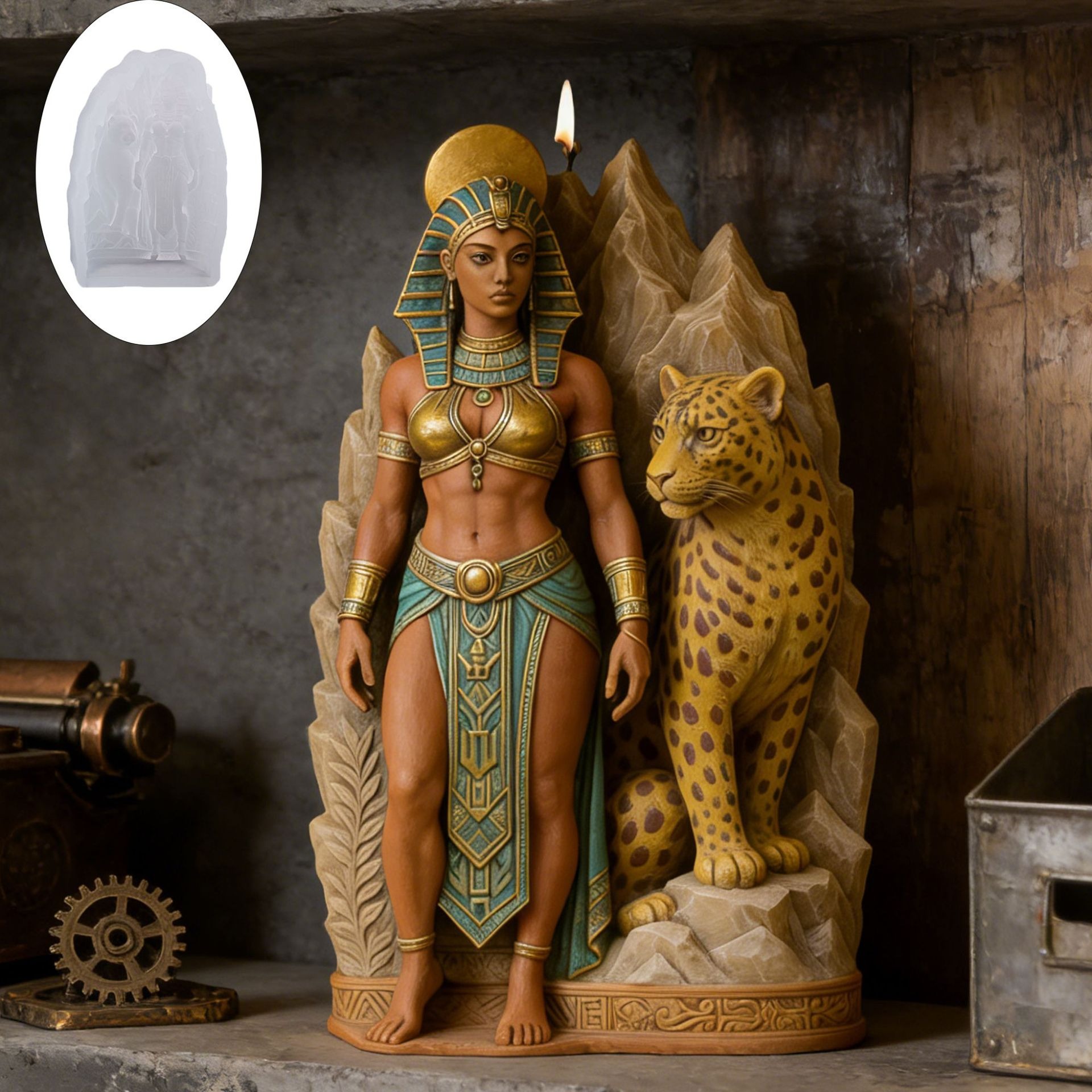 3D Egyptian Queen With Leopard - Queen Art Craft incelemesi ve fiyatı