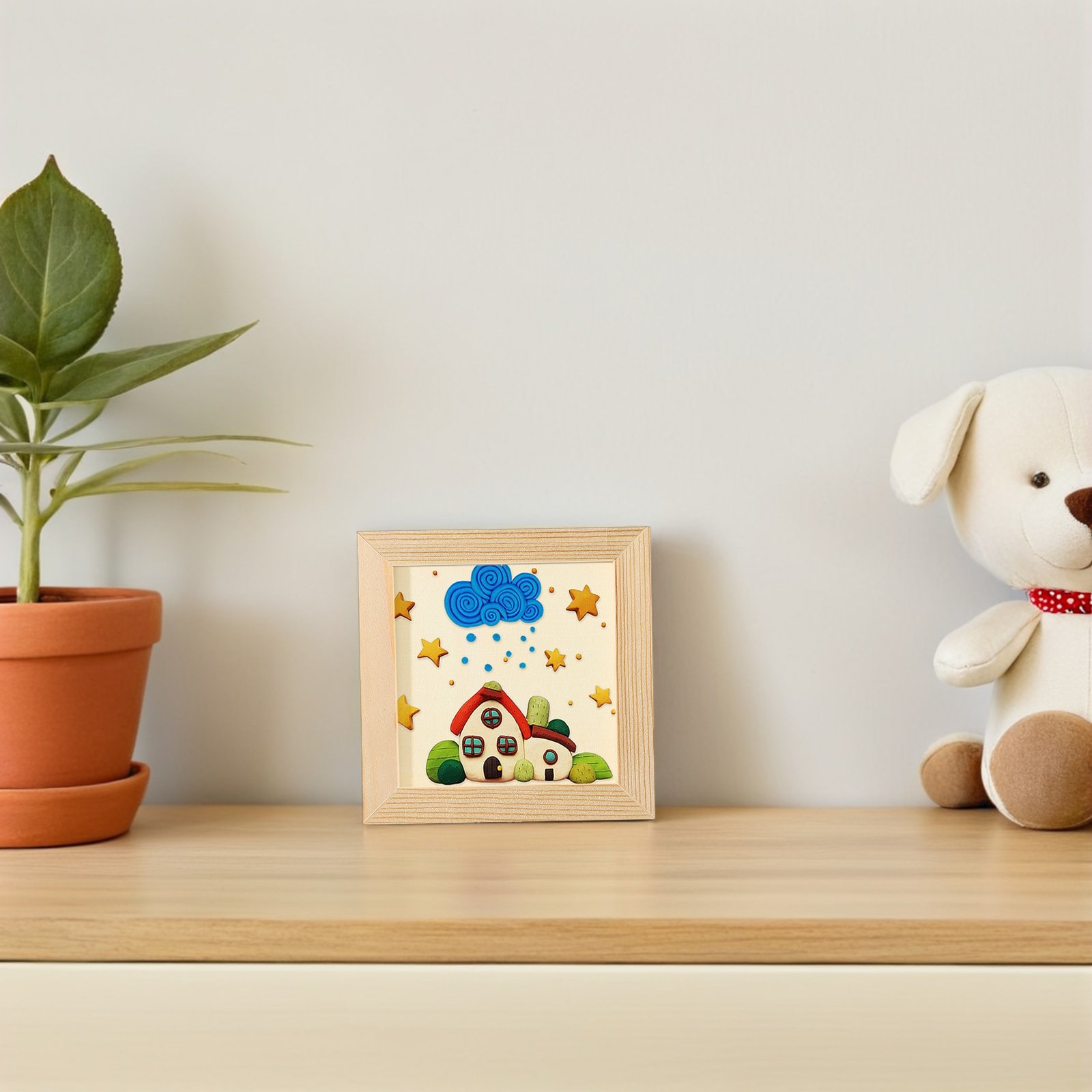 8Pcs Clay Blank Frames DIY Woo - Art Craft Simple incelemesi ve fiyatı
