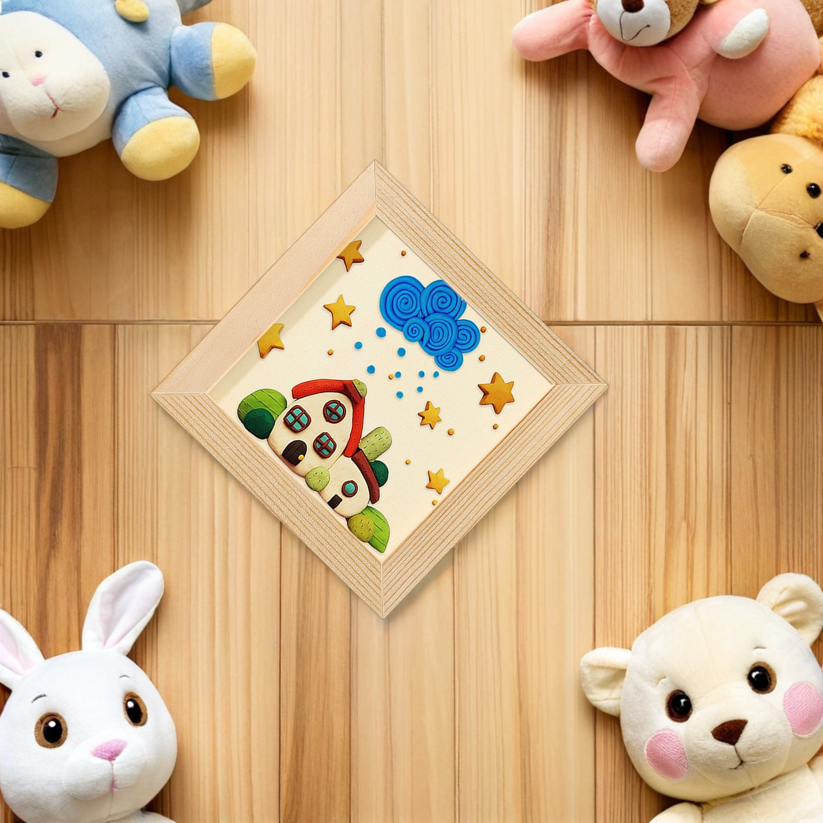 8Pcs Clay Blank Frames DIY Woo - Art Craft Simple incelemesi ve fiyatı