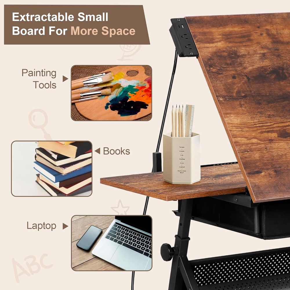 Adjustable Drafting Table with - Art & Craft Paper Ideas For Kids incelemesi ve fiyatı