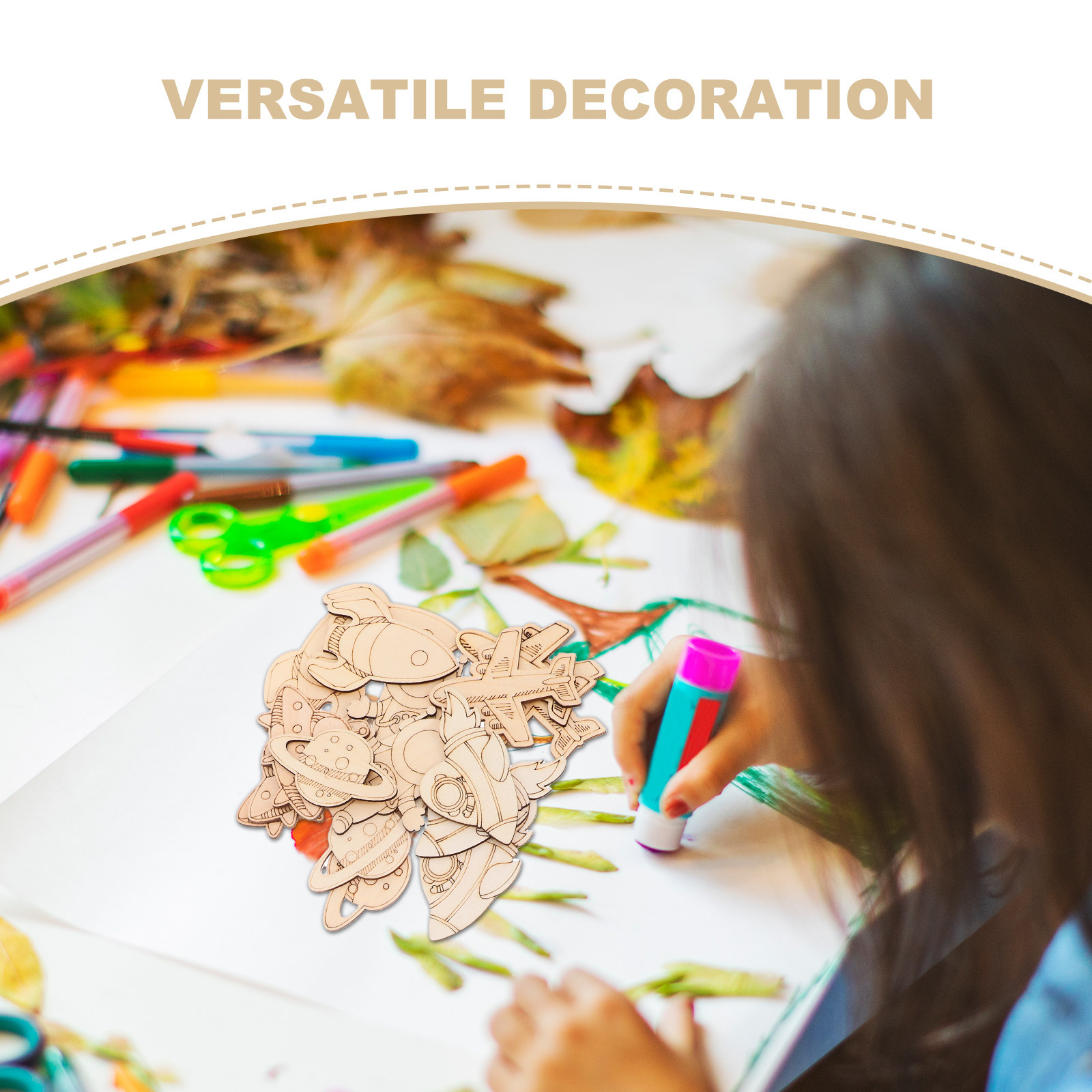 24Pcs Wooden Space DIY Cutouts - Art And Craft Rocket incelemesi ve fiyatı