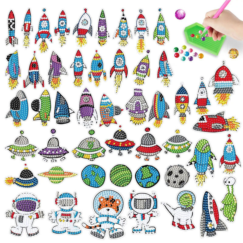 Space Diamond Art Kit For Kids - Art And Craft Rocket incelemesi ve fiyatı
