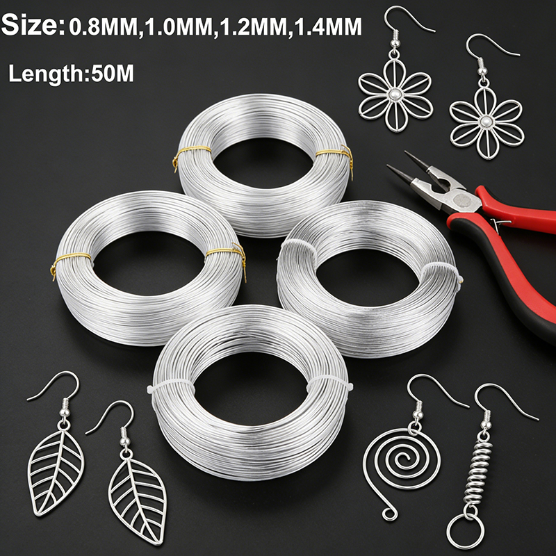 Silver Aluminum Wire 0.8mm-1.4 - Art Craft Wire incelemesi ve fiyatı