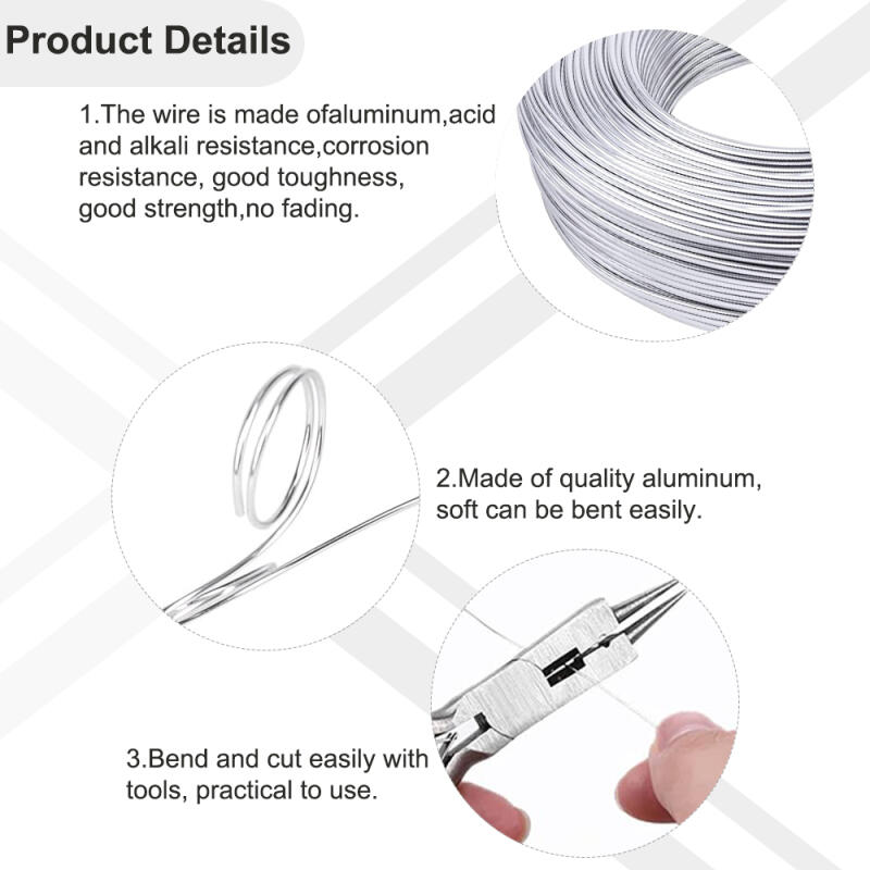 Silver Aluminum Wire 0.8mm-1.4 - Art Craft Wire incelemesi ve fiyatı