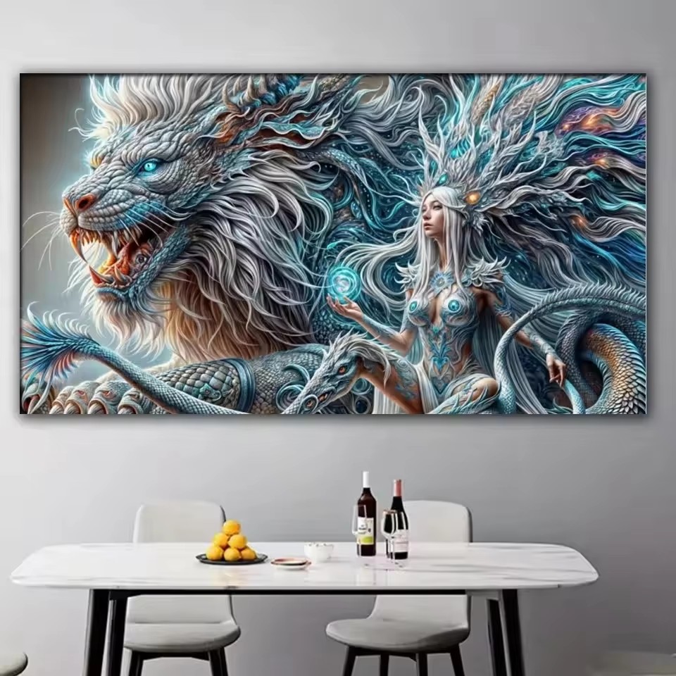 Gothic Dragon Queen 5D Diy Dia - Queen Art Craft incelemesi ve fiyatı