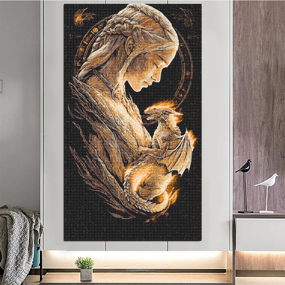 Vibrant Golden Queen and drago - Queen Art Craft incelemesi ve fiyatı