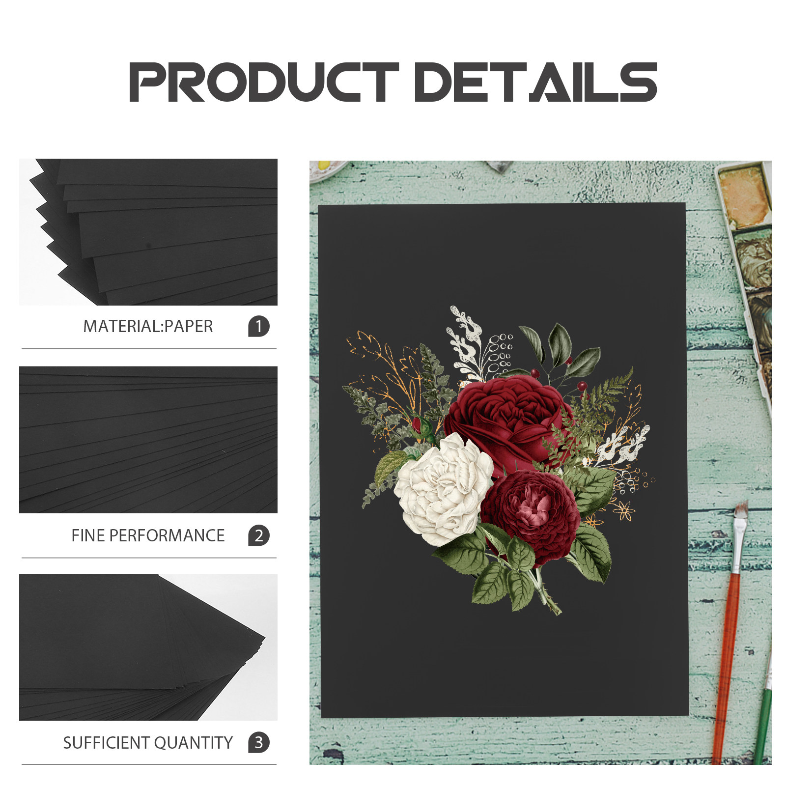 20 Sheets Black A4 Card Paper  - Art Craft Workshop incelemesi ve fiyatı