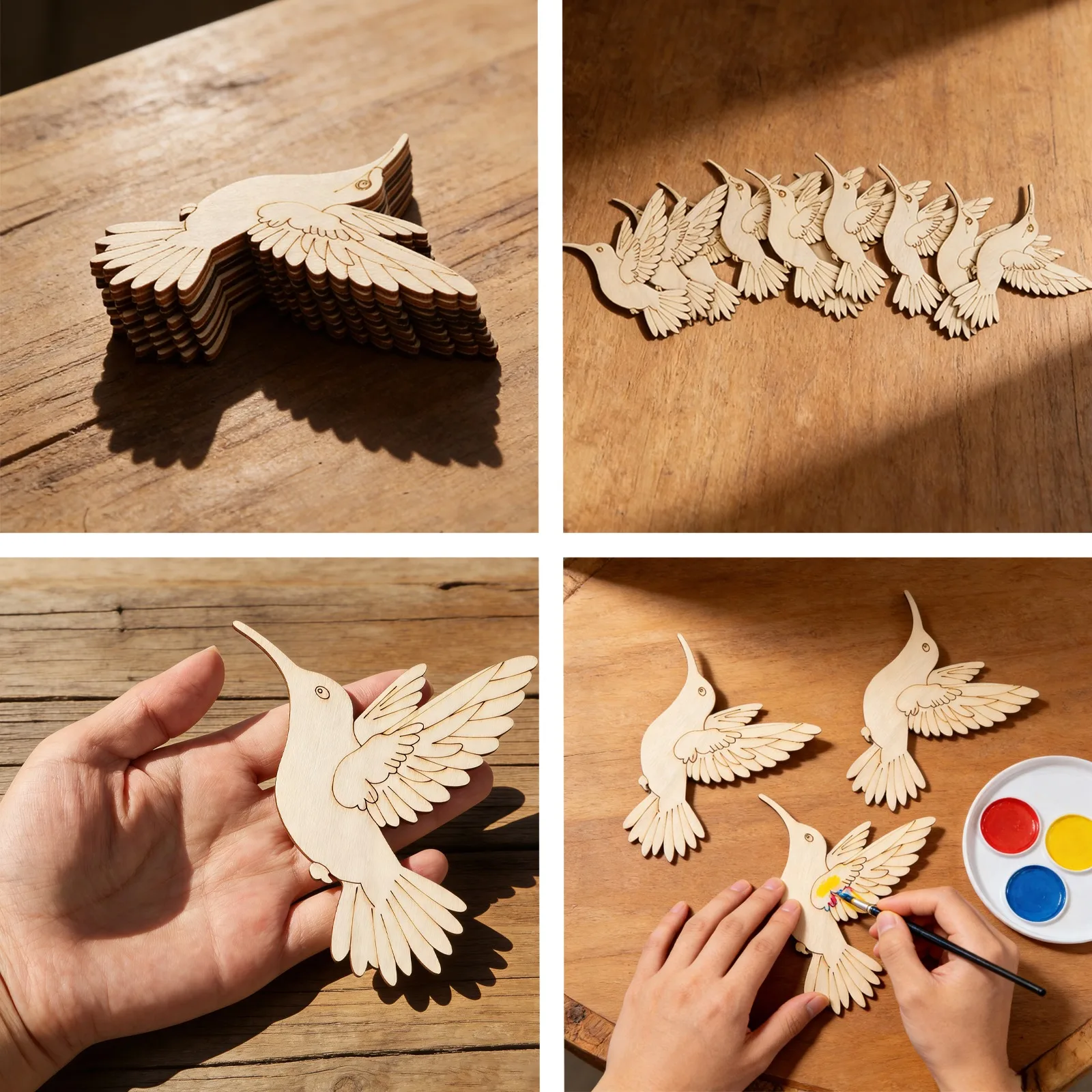 10pcs Unfinished Wood Animal B - Art & Craft Paper Ideas For Kids incelemesi ve fiyatı