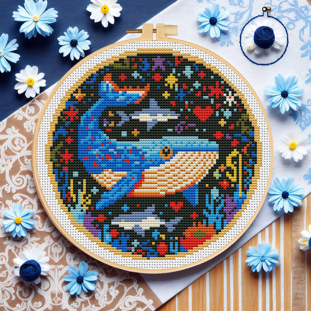 DIY Cross Stitch Whale Embroid - Art Craft And Cloth incelemesi ve fiyatı