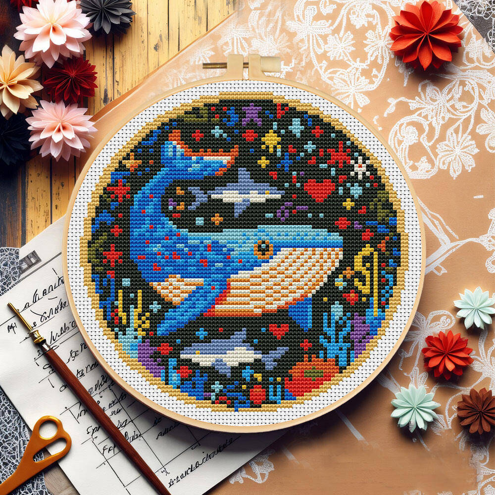 DIY Cross Stitch Whale Embroid - Art Craft And Cloth incelemesi ve fiyatı
