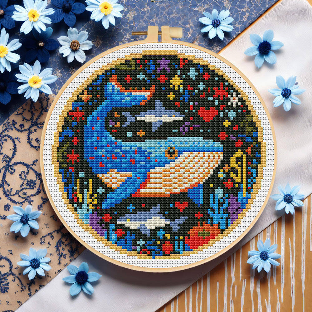 DIY Cross Stitch Whale Embroid - Art Craft And Cloth incelemesi ve fiyatı