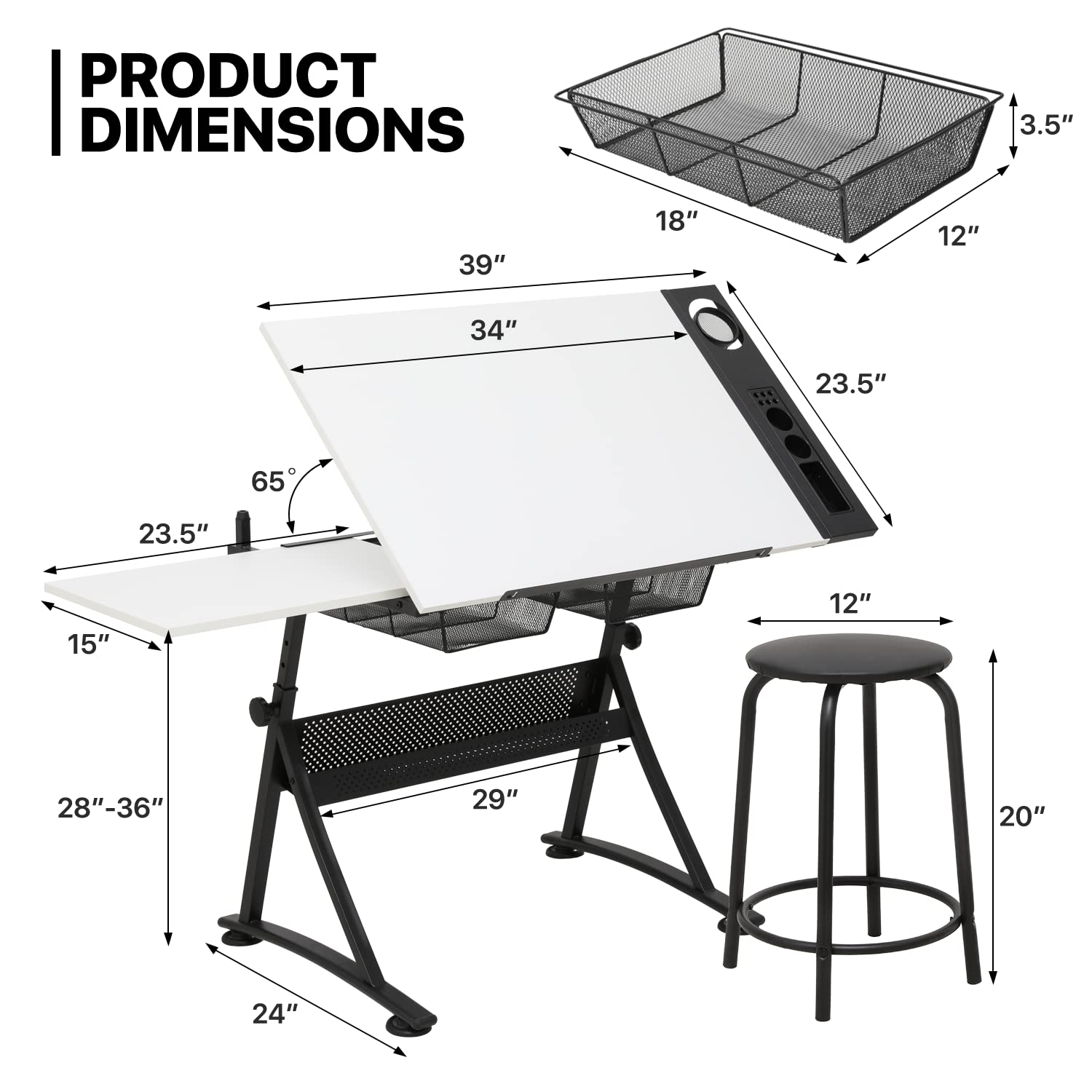 Art Deco Drafting Table, Heigh - Art & Craft Paper Ideas For Kids incelemesi ve fiyatı