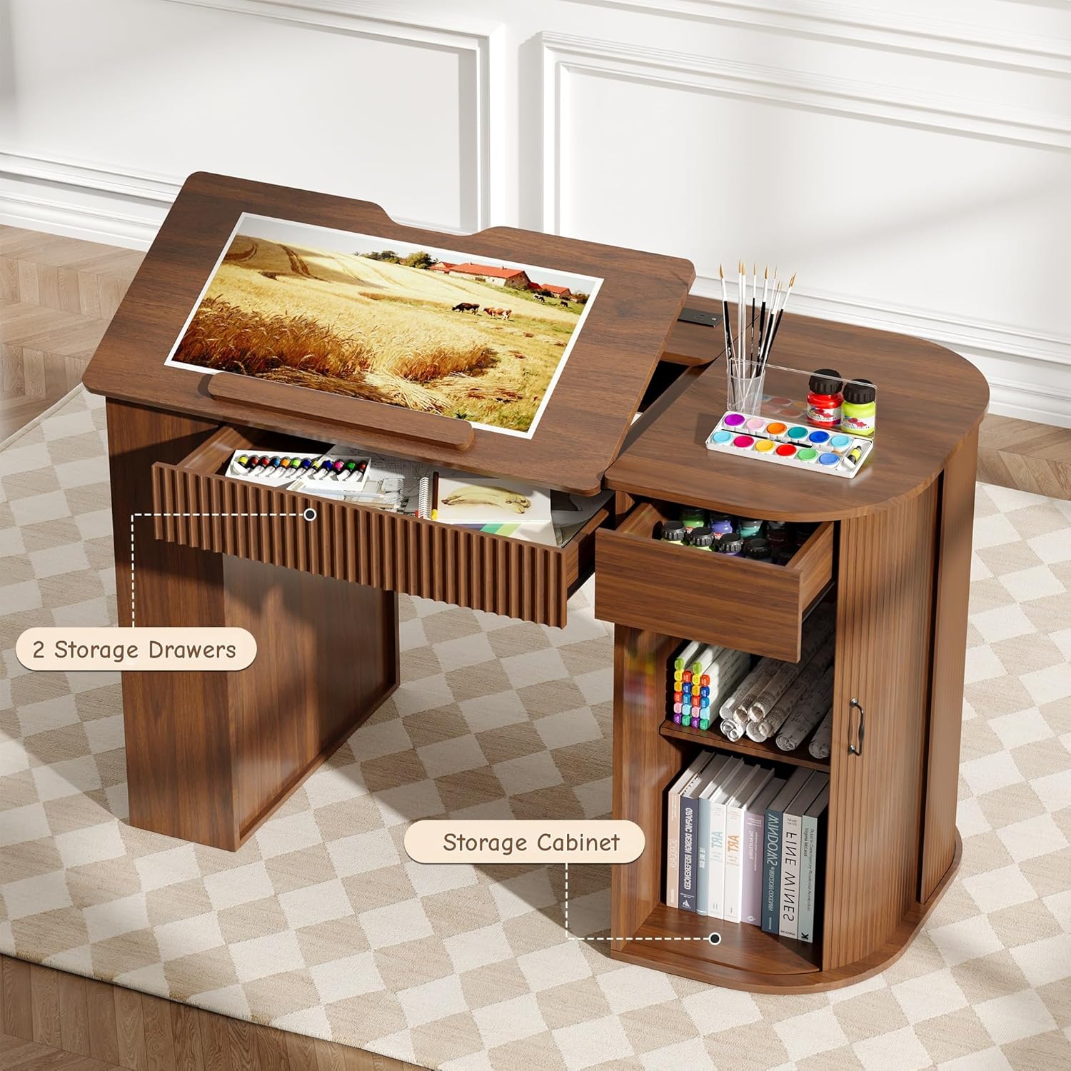 Drafting Table with Storage Ca - Art & Craft Paper Ideas For Kids incelemesi ve fiyatı