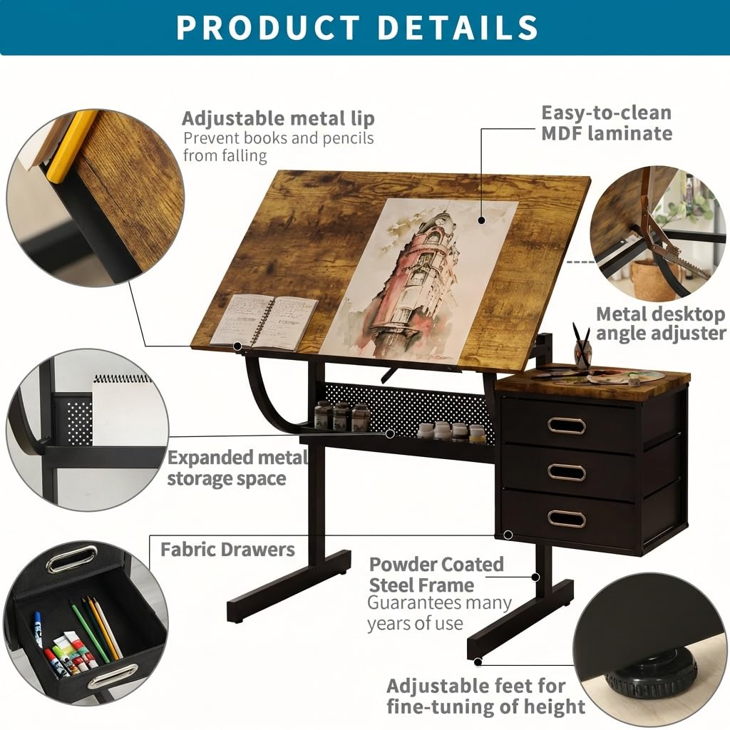 Adjustable Art Desk with Stora - Art & Craft Paper Ideas For Kids incelemesi ve fiyatı