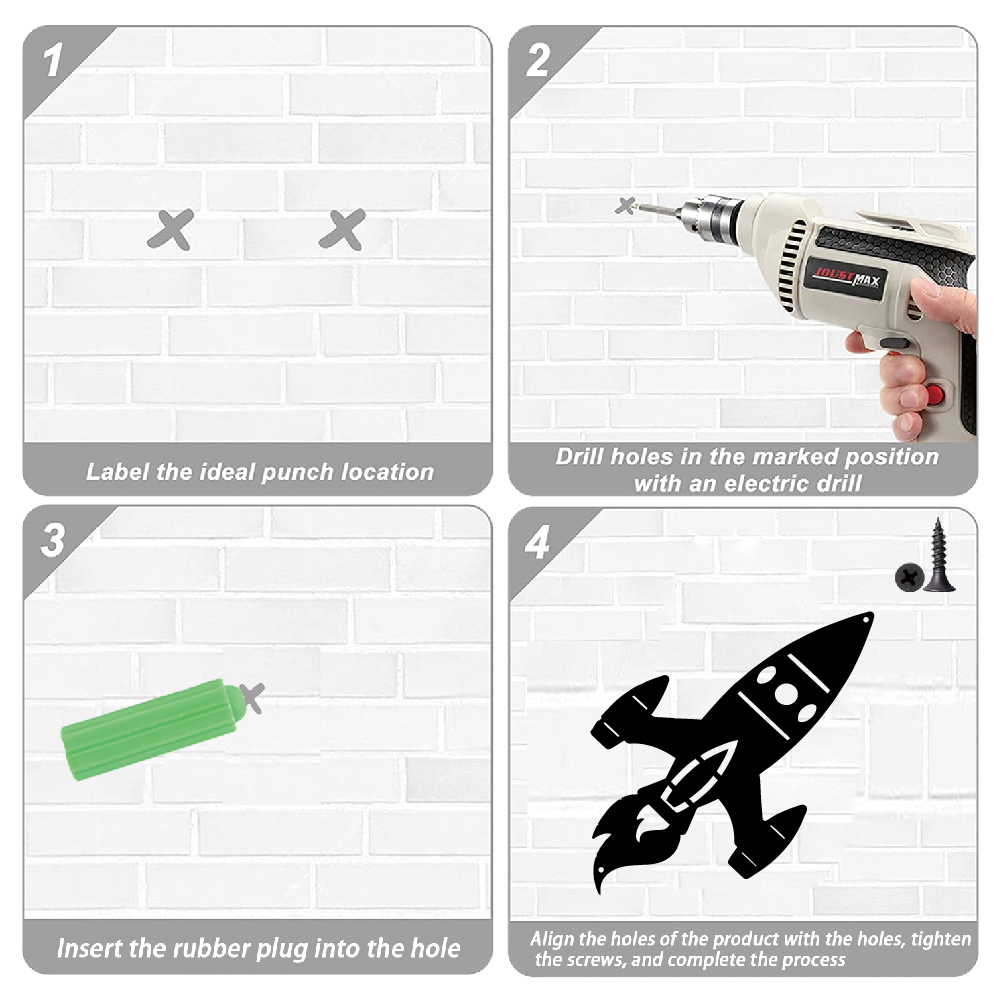 1pc Beauty Space Rocket Wall M - Art And Craft Rocket incelemesi ve fiyatı