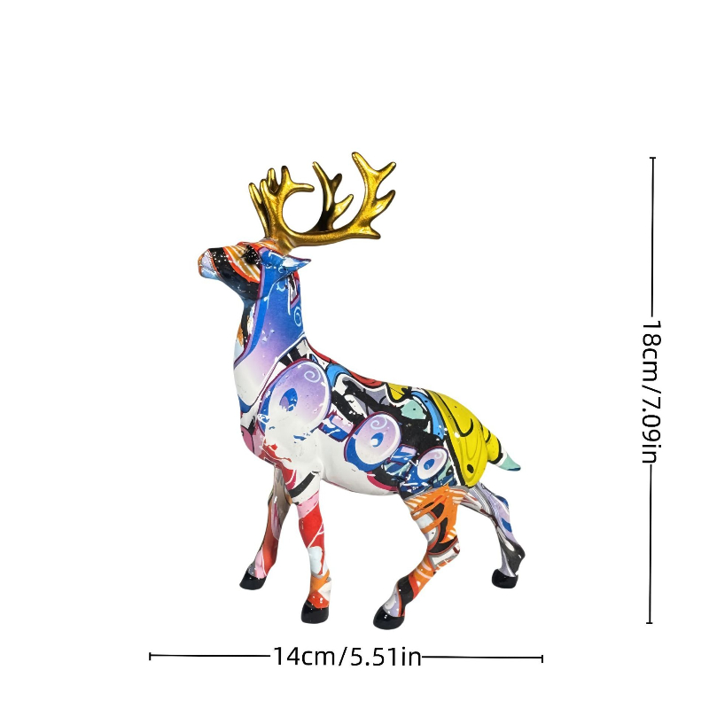Creative Graffiti Elk Ornament - Art Craft Simple incelemesi ve fiyatı