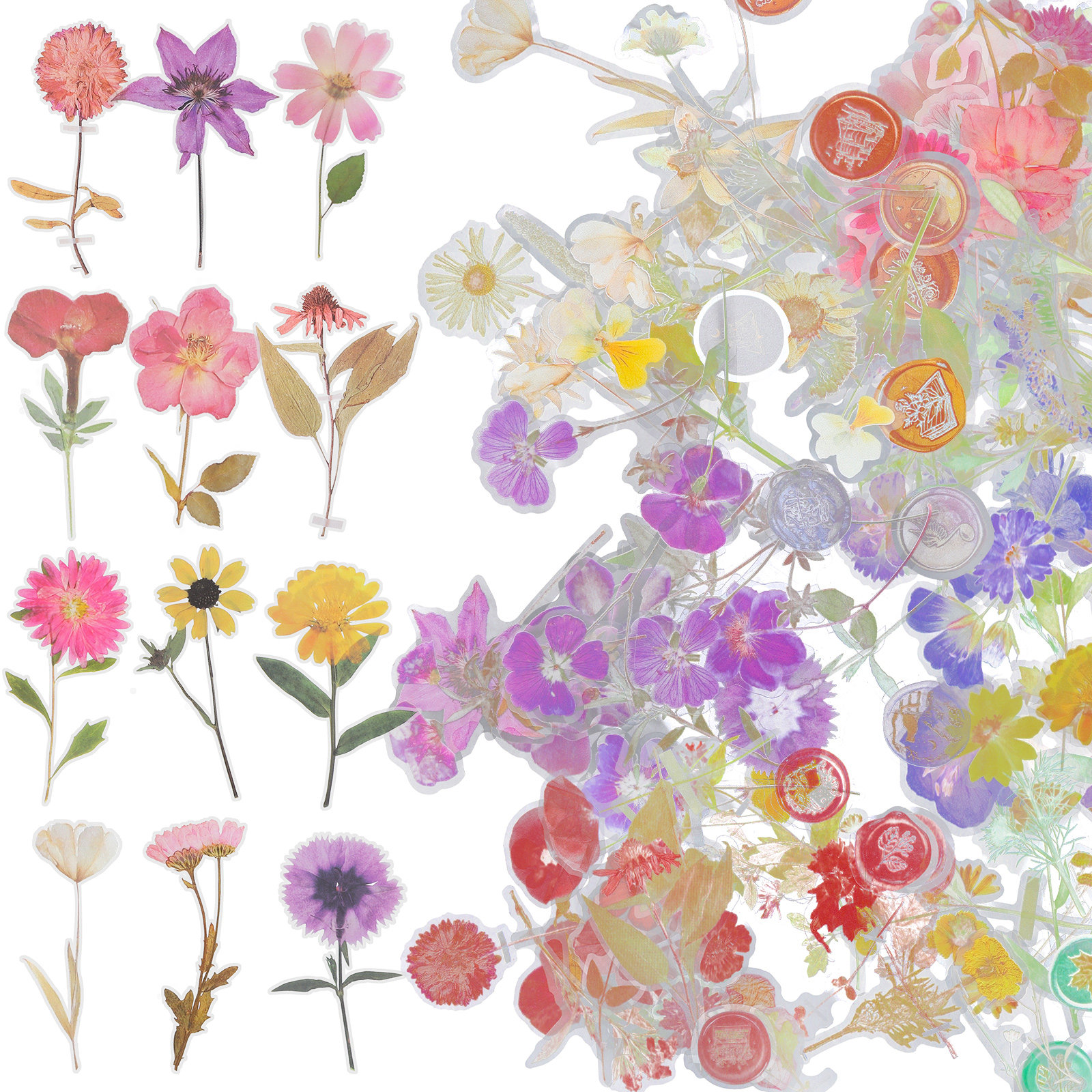 6 Packs Dried Flower Stickers  - Art Craft Journals incelemesi ve fiyatı