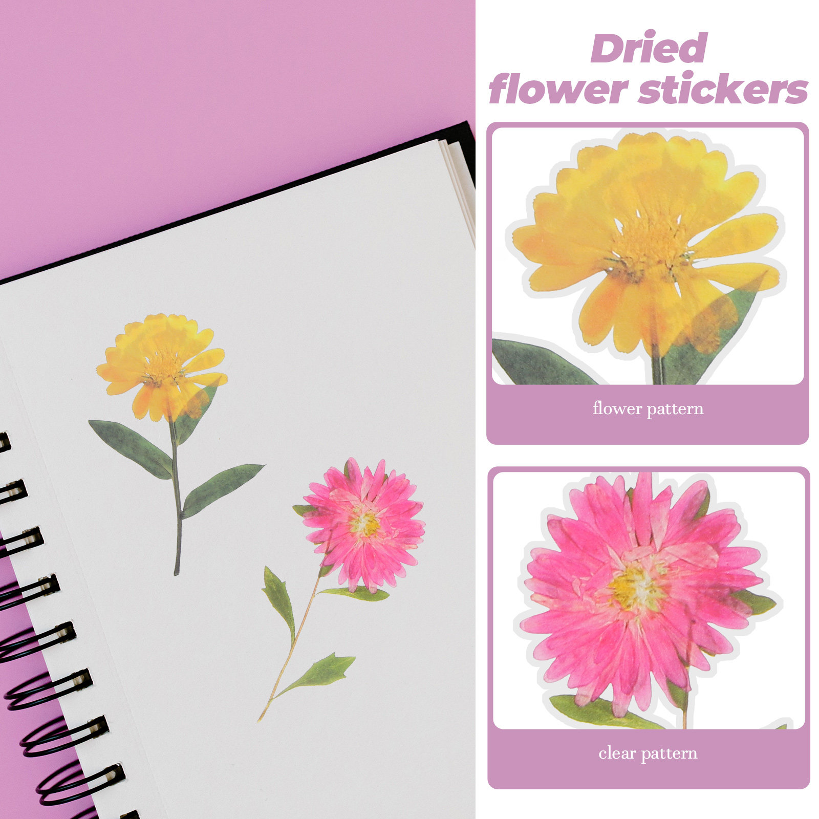 6 Packs Dried Flower Stickers  - Art Craft Journals incelemesi ve fiyatı
