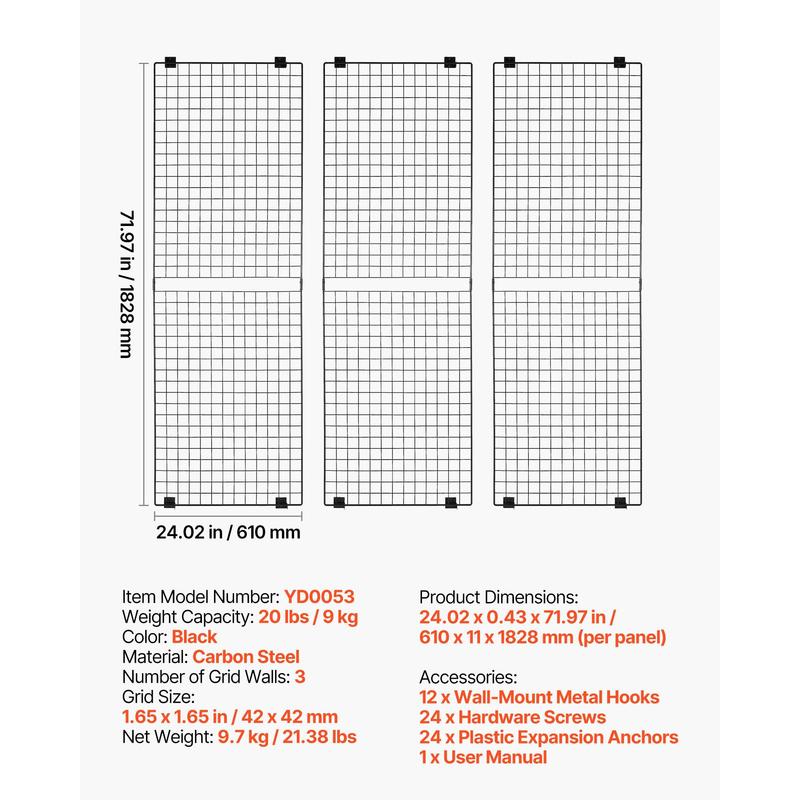 3 Packs Grid Wall Panels, 2 x  - Art Craft Wire incelemesi ve fiyatı