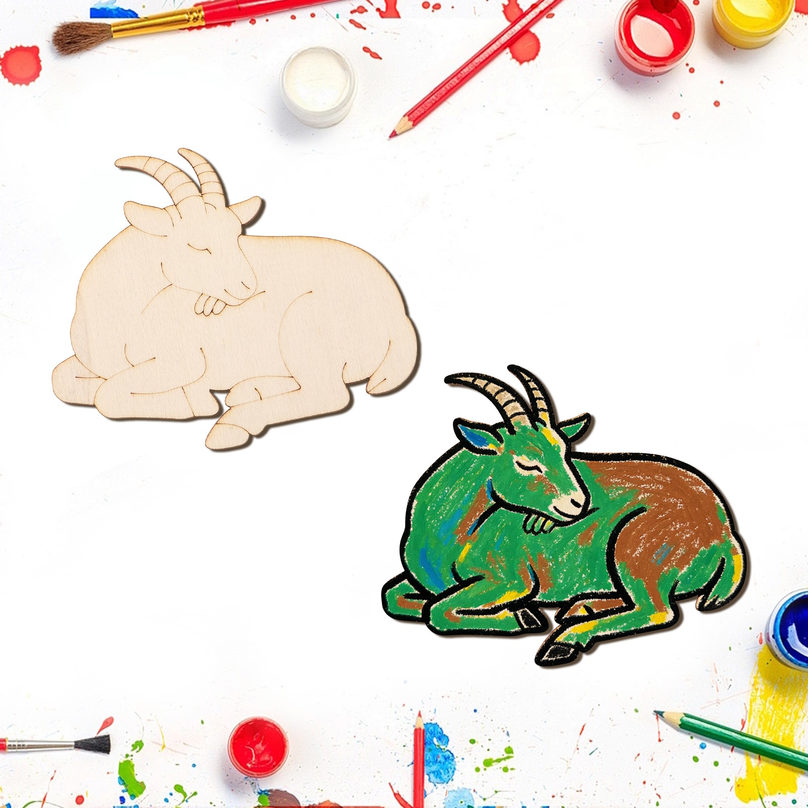 10pcs/set Unfinished Wood Shee - Art & Craft Paper Ideas For Kids incelemesi ve fiyatı