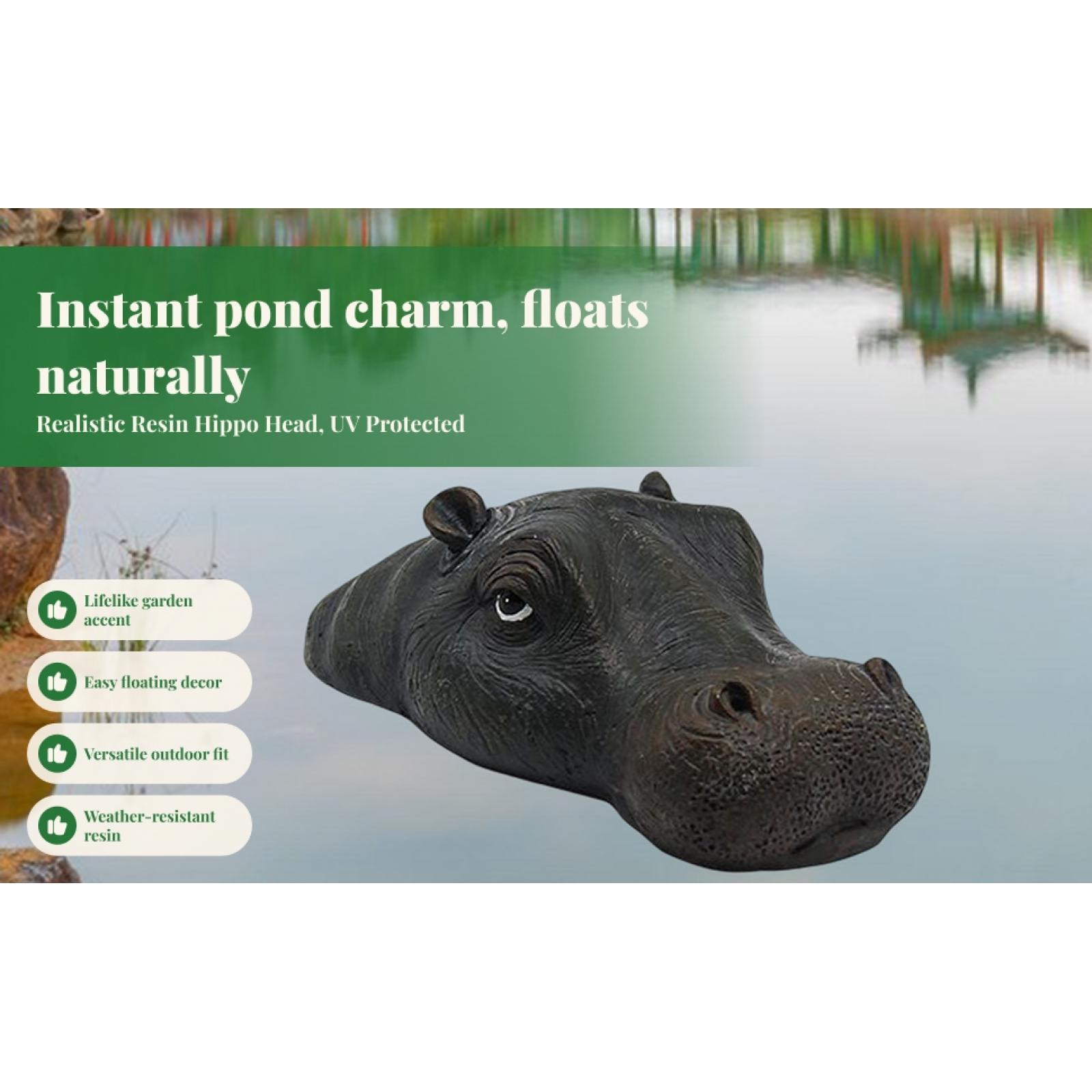 Floating Hippo Head Decoy Scul - Art Craft Duck incelemesi ve fiyatı